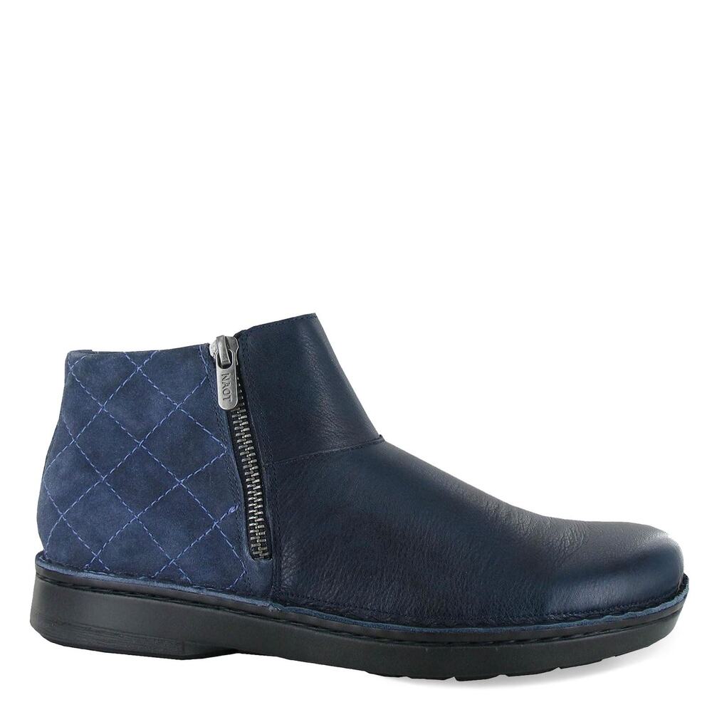 NAOT FOOTWEAR WOMEN'S SINTRA ANKLE BOOT SOFT INK LEATHER/MIDNIGHT BLUE - 4 W US